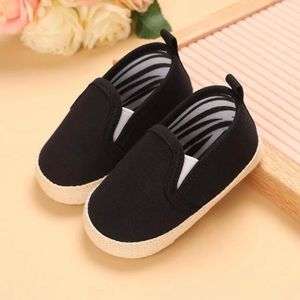 SHEIN Baby/Toddler Black Slip On Flat Loafers
